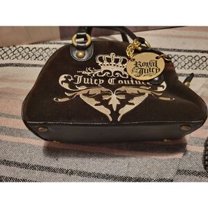 Juicy Couture Black and Gold Shoulder Bag